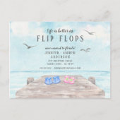 Het leven is beter in Teenslippers die aankondigin Aankondigingskaart (Voorkant)