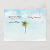 Het leven is beter in Teenslippers die aankondigin Aankondigingskaart (Achterkant)