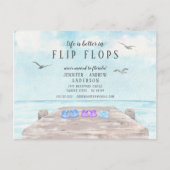 Het leven is beter in Teenslippers die aankondigin Aankondigingskaart (Voorkant)