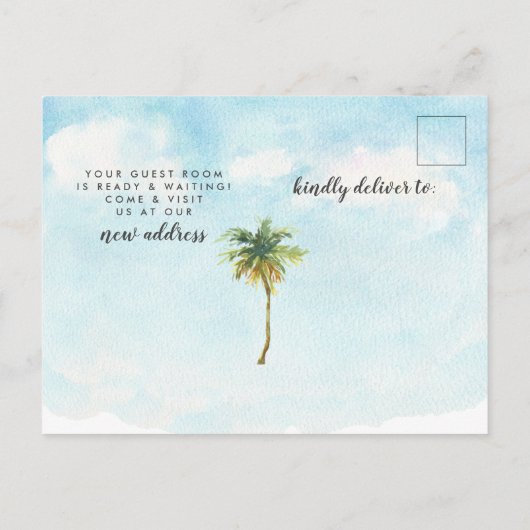 Het leven is beter in Teenslippers die aankondigin Aankondigingskaart (Achterkant)