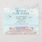 Het leven is beter in Teenslippers die aankondigin Aankondigingskaart (Voorkant)