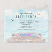 Het leven is beter in Teenslippers die aankondigin Aankondigingskaart (Voorkant)