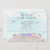 Het leven is beter in Teenslippers die aankondigin Kaart (Voorkant)