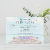 Het leven is beter in Teenslippers die aankondigin Kaart (Staand voorkant)