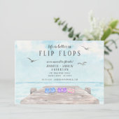 Het leven is beter in Teenslippers die aankondigin Kaart (Staand voorkant)