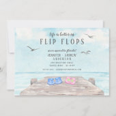 Het leven is beter in Teenslippers die aankondigin Kaart (Voorkant)