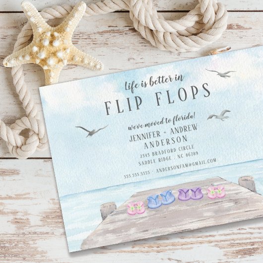 Het leven is beter in Teenslippers die aankondigin Kaart