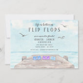 Het leven is beter in Teenslippers die aankondigin Kaart (Voorkant)