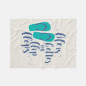 Het leven is beter in Teenslippers Fleece Deken (Voorkant (Horizontaal))