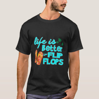 Het leven is beter in Teenslippers- Flip Flop T-shirt