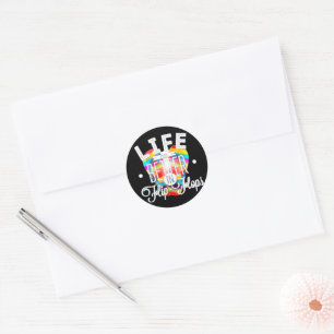 Het leven is beter in Teenslippers - Fun en Beachy Ronde Sticker