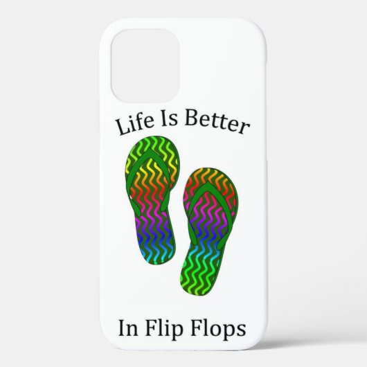 Het leven is beter in Teenslippers Hoesje-Mate iPh Case-Mate iPhone Case (Achterkant)