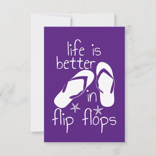 Het Leven Is Beter In Teenslippers   Kaart (Voorkant)