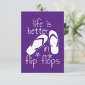 Het Leven Is Beter In Teenslippers   Kaart (Staand voorkant)