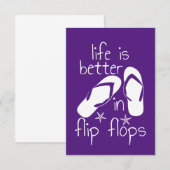 Het Leven Is Beter In Teenslippers   Kaart (Voorkant / Achterkant)
