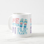 Het leven is beter in teenslippers koffiemok (Voorkant links)
