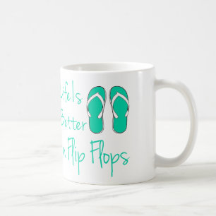 Het leven is beter in teenslippers koffiemok