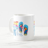 Het leven is beter in teenslippers koffiemok (Voorkant links)