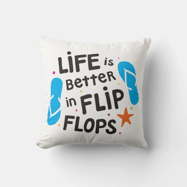 Het leven is beter in teenslippers kussen (Voorkant)