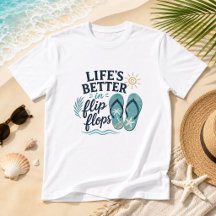 Het leven is beter in teenslippers Kust strand hum
