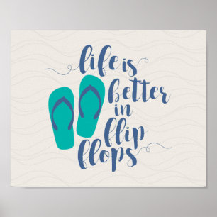 Het leven is beter in Teenslippers Poster