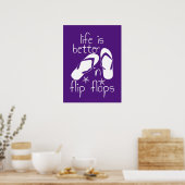Het leven is beter in teenslippers poster (Keuken)