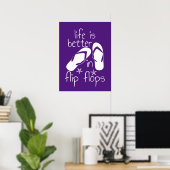 Het leven is beter in teenslippers poster (Thuiskantoor)