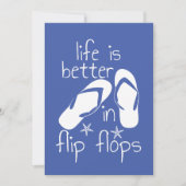 Het leven is beter in teenslippers save the date (Voorkant)