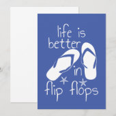 Het leven is beter in teenslippers save the date (Voorkant / Achterkant)