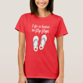 Het leven is beter in teenslippers schattig zomers t-shirt (Voorkant)