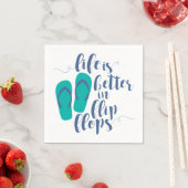 Het leven is beter in Teenslippers Servetten (Insitu)