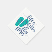 Het leven is beter in Teenslippers Servetten (Hoek)