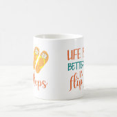 Het leven is beter in Teenslippers, Summer Quote Koffiemok (Center)