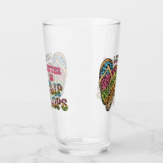 Het leven is beter in Teenslippers- Summer Vibes Glas (Links)