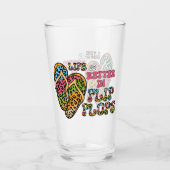 Het leven is beter in Teenslippers- Summer Vibes Glas (Voorkant)