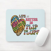 Het leven is beter in Teenslippers- Summer Vibes Muismat (Met muis)
