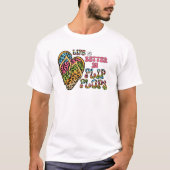 Het leven is beter in Teenslippers- Summer Vibes T-shirt (Voorkant)
