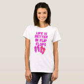 Het leven is beter in teenslippers t-shirt (Voorkant volledig)