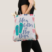 Het leven is beter in Teenslippers Tote Bag (Dichtbij)