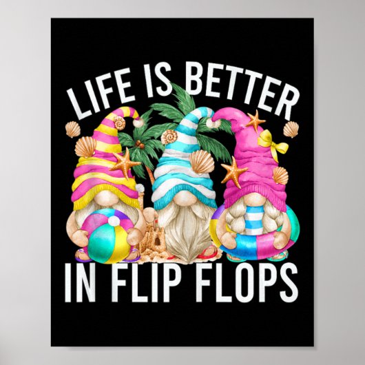 Het leven is beter in Teenslippers voor het braadm Poster (Voorkant)