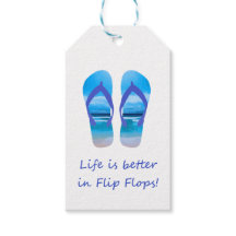 Het leven is beter in Teenslippers Vun Beach Quote