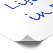 Het leven is beter in Teenslippers Vun Beach Quote Poster (Hoek)