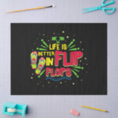 Het leven is beter in Teenslippers zomervakantie Tissuepapier (Craft)