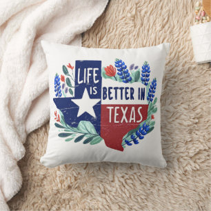 Het leven is beter in Texas Kussen