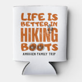 Het leven is beter in wandelschoenen reizen blikjeskoeler (Voorkant)