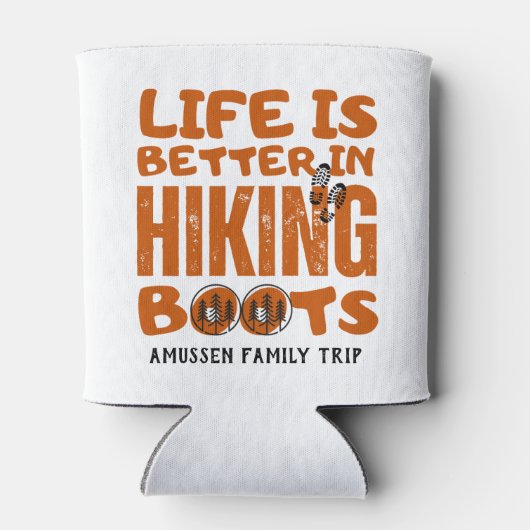 Het leven is beter in wandelschoenen reizen blikjeskoeler (Achterkant)