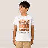 Het leven is beter in wandelschoenen t-shirt (Voorkant volledig)