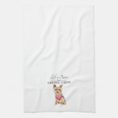 Het leven is beter in Yorkshire Terrier Theedoek (Verticaal)