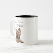 Het leven is beter in Yorkshire Terrier Tweekleurige Koffiemok (Voorkant links)