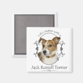 Het leven is beter Jack Russell Magnet (Voorkant / Achterkant)